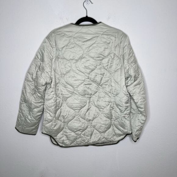 Allsaints Foxi Quilted Liner Jacket Green Size 6 - Picture 6 of 6